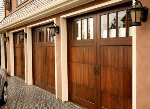 wooden garage door