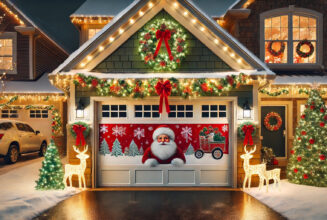 Garage Door Christmas Decorations Ideas,