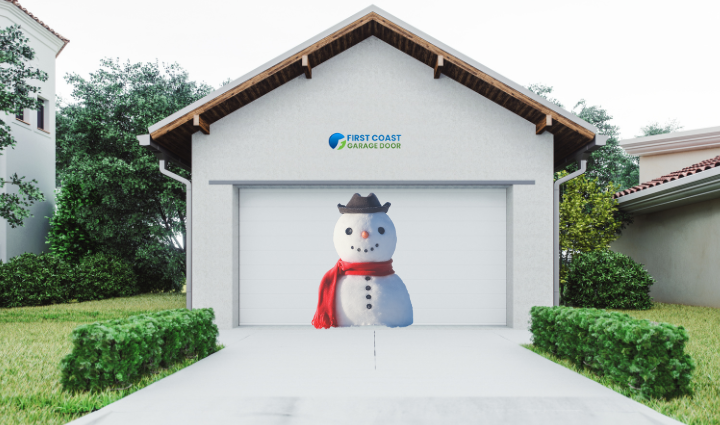 Snowman Garage door,