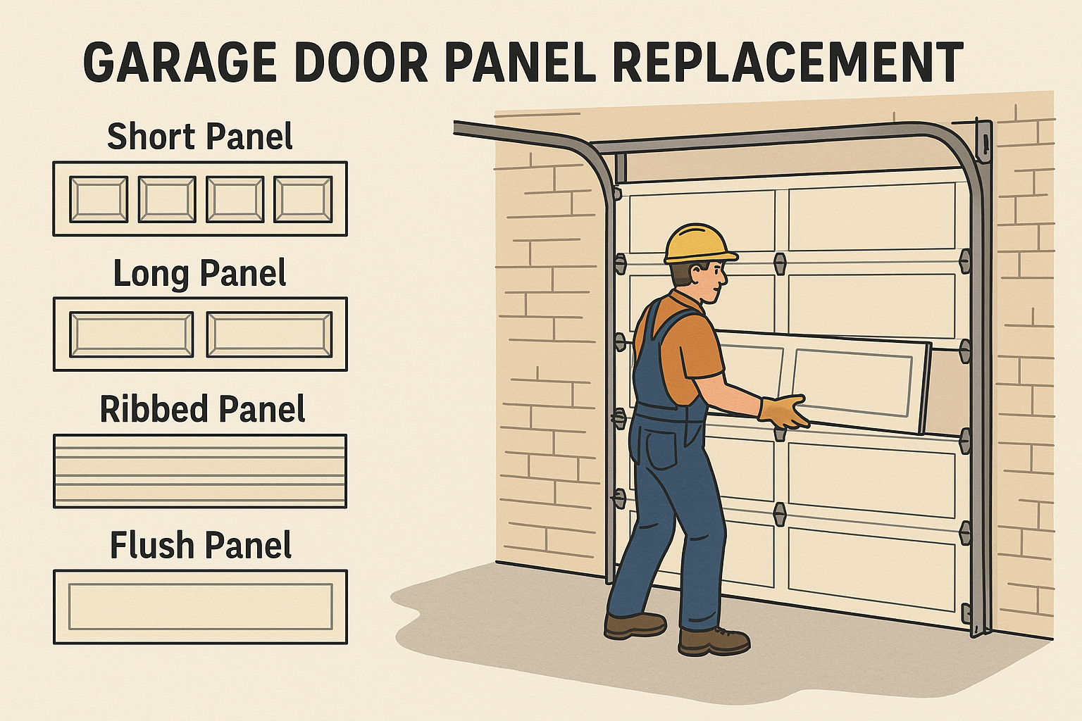 Types of garage door panels,