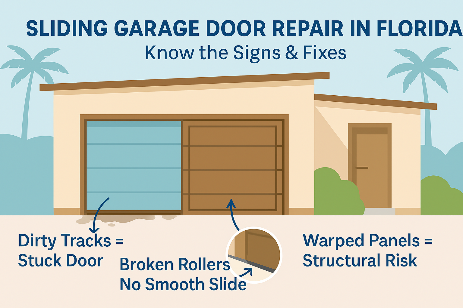 Sliding Garage Door Repair in Florida, Sliding Garage Door,